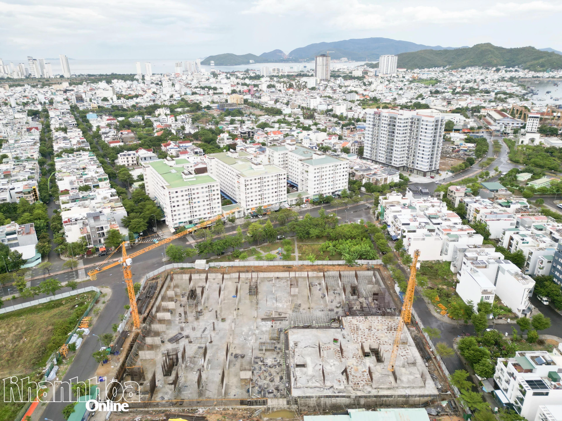 Dự án Nhà ở xã hội CT-01 Khu đô thị An Bình Tân đang được thi công.