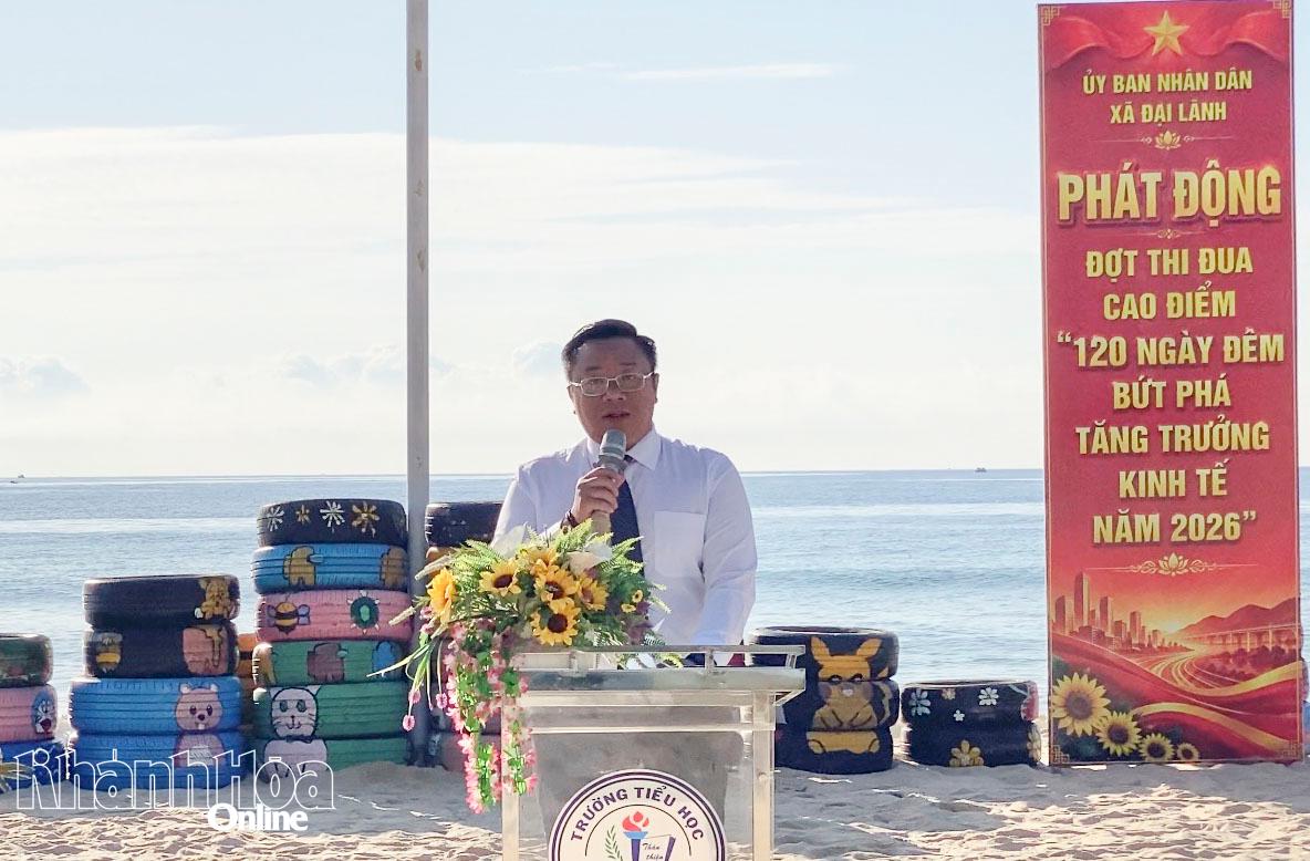 Chủ tịch UBND xã Đại Lãnh phát động đợt thi đua cao điểm “120 ngày đêm bứt phá tăng trưởng kinh tế năm 2026”.