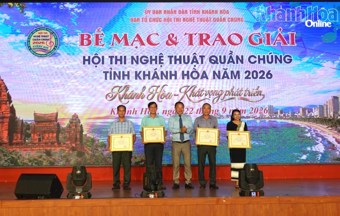 Bế mạc Hội thi Nghệ thuật quần chúng tỉnh Khánh Hòa năm 2026