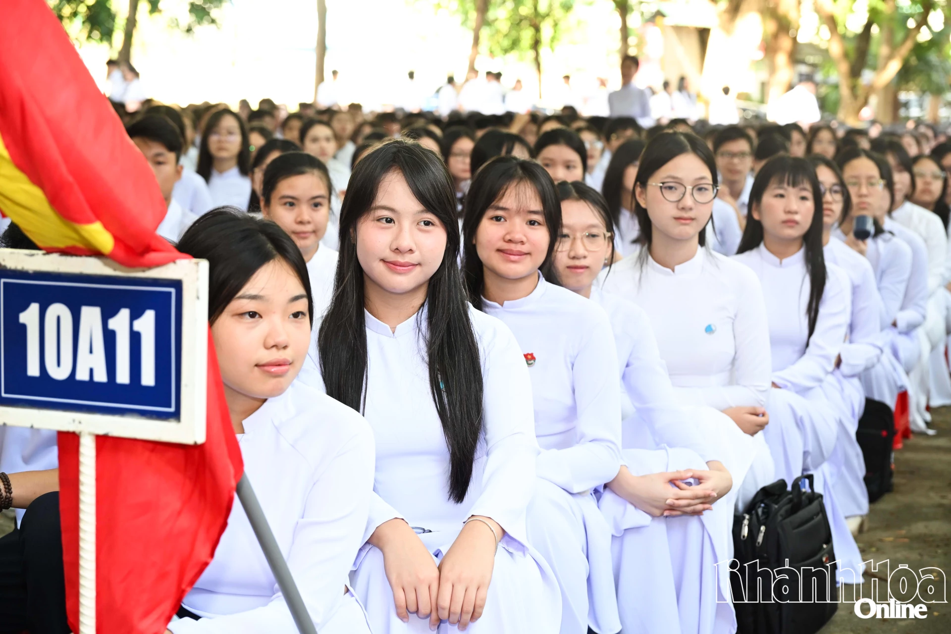 Niềm vui của học sinh nhà trường trong ngày khai giảng.