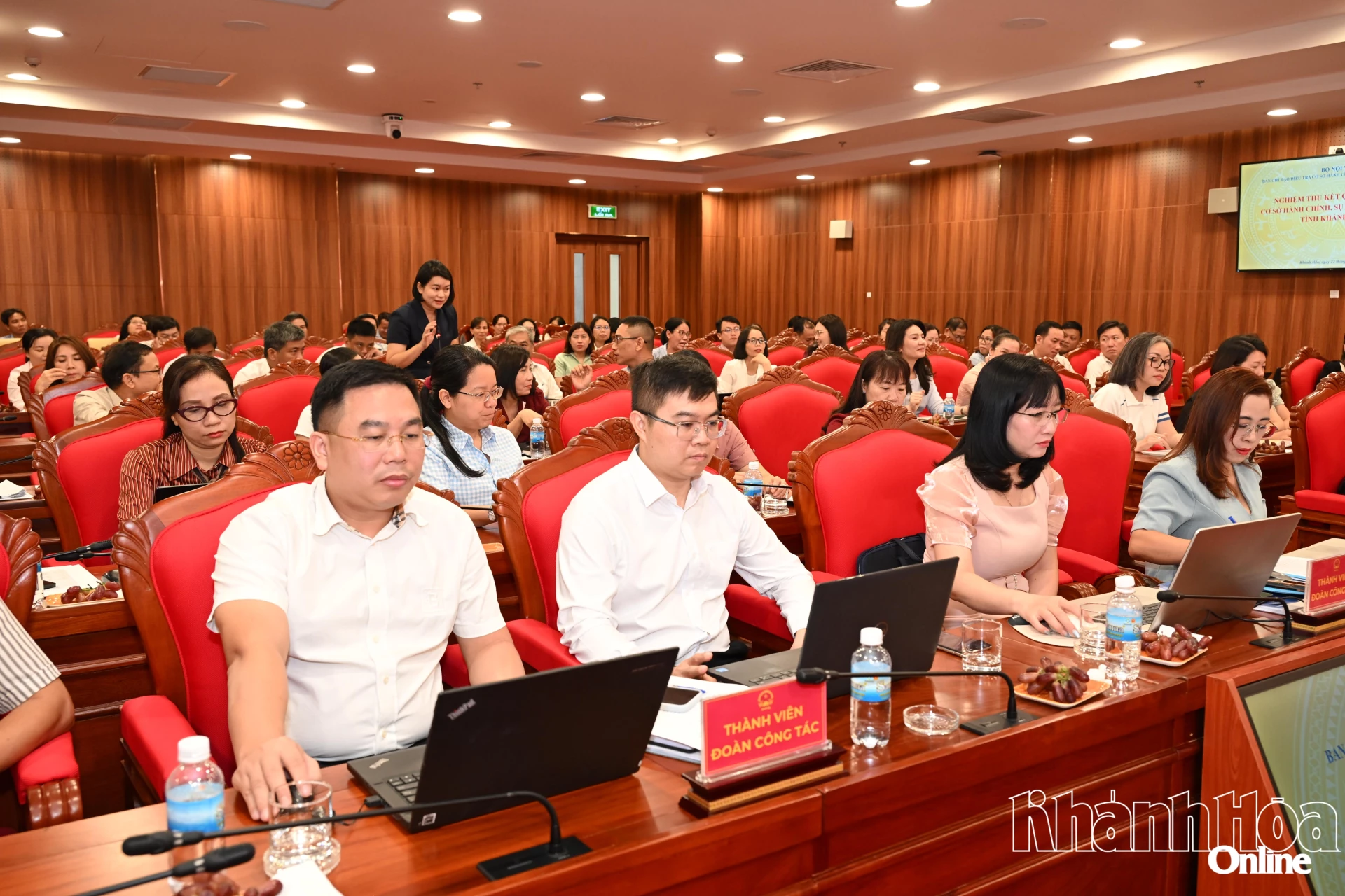 Các thành viên Đoàn nghiệm thu của Ban Chỉ đạo Điều tra cơ sở hành chính, sự nghiệp Trung ương.