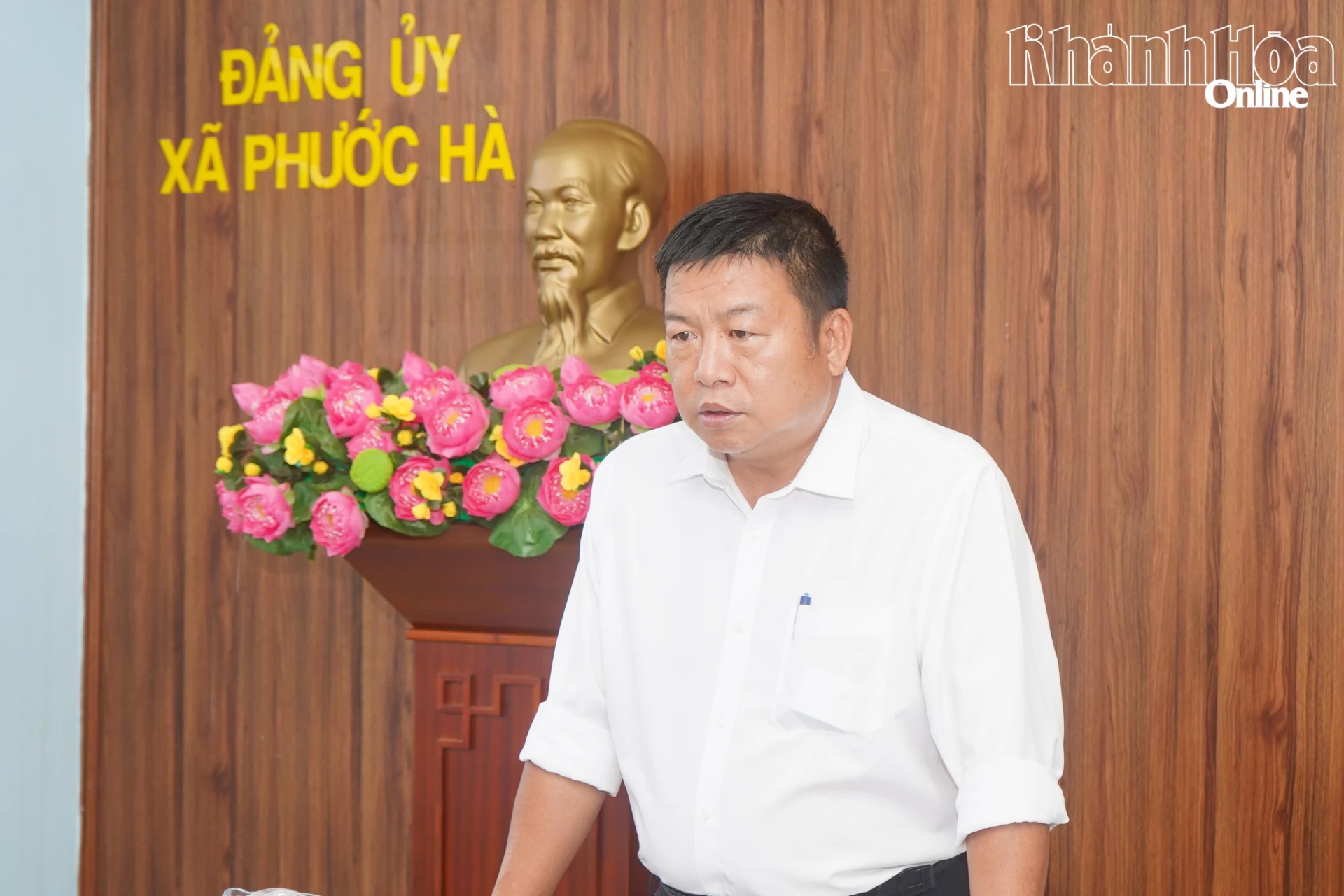 Đồng chí Võ Hoàn Hải phát biểu chỉ đạo tại buổi làm việc.
