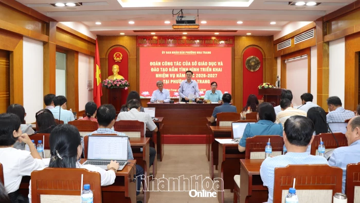 Sở Giáo dục và Đào tạo tỉnh Khánh Hòa làm việc với UBND phường Nha Trang 
