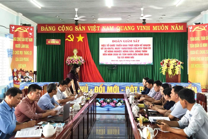 Giám sát việc thực hiện nông nghiệp, nông dân, nông thôn tại xã Ninh Hải 