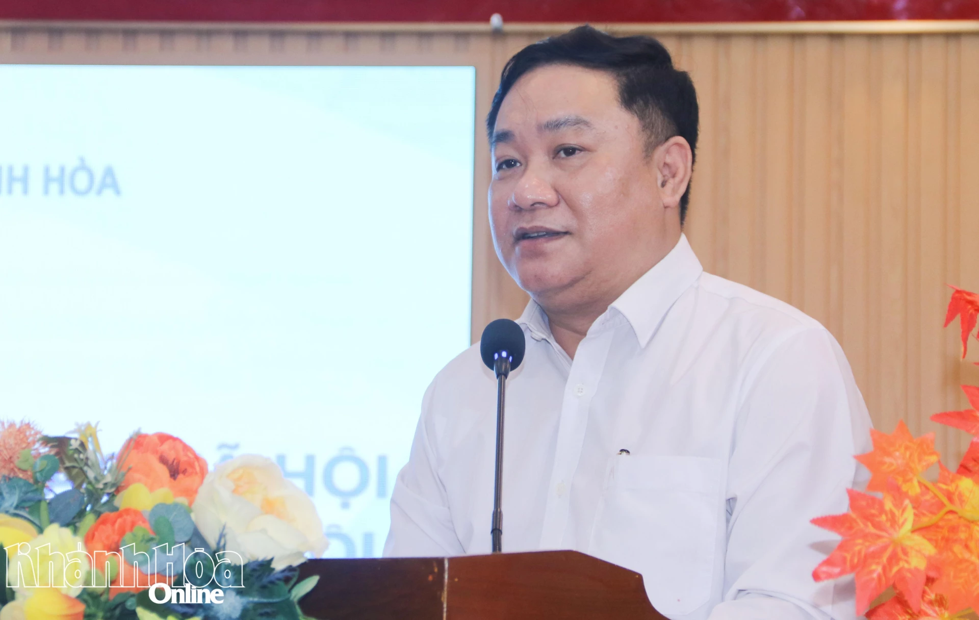Lãnh đạo Sở Y tế phát biểu khai mạc lớp tập huấn.