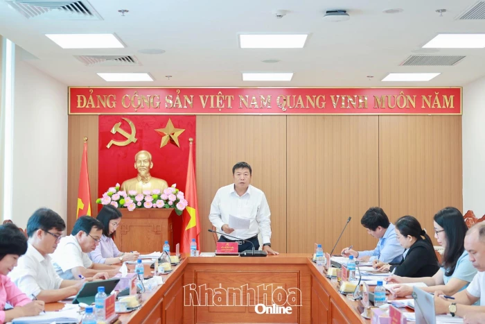 Đoàn kiểm tra 668 của Ban Thường vụ Tỉnh ủy Khánh Hòa làm việc với Ban Thường vụ Đảng ủy UBND tỉnh