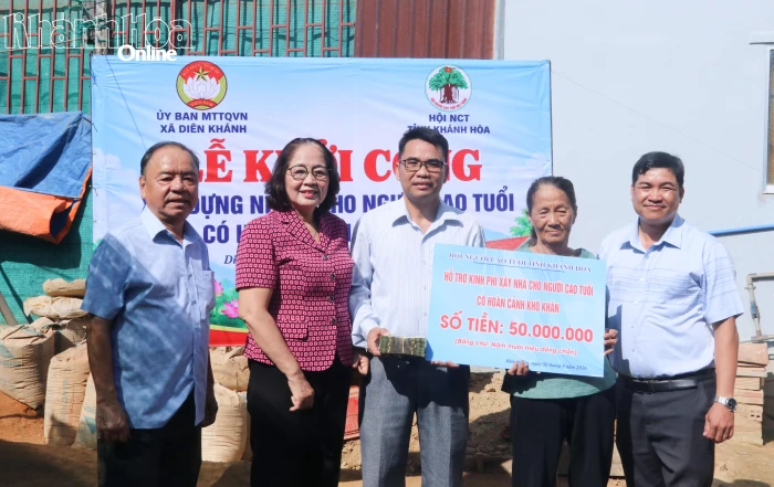 Khởi công xây dựng 2 căn nhà cho người cao tuổi có hoàn cảnh khó khăn
