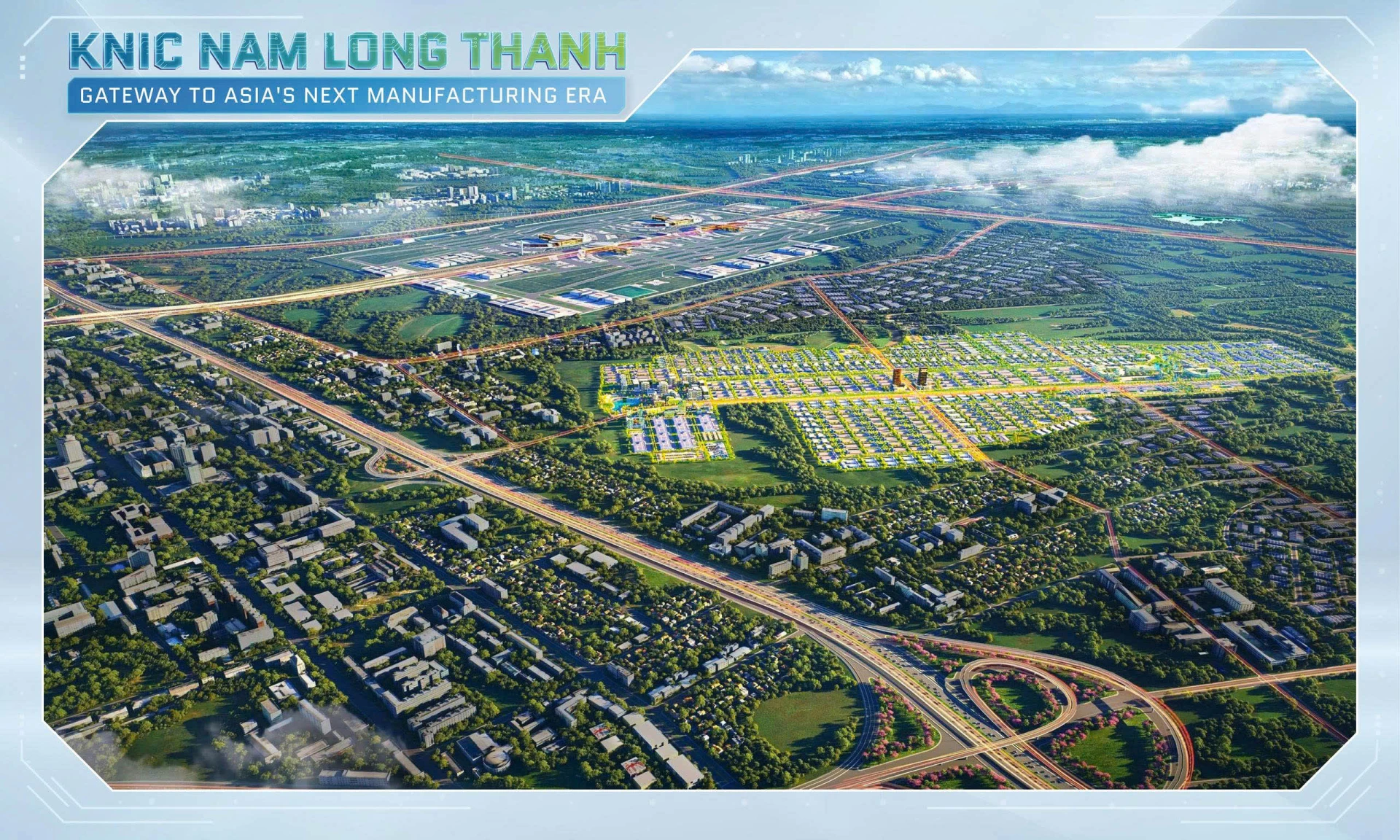 KNIC Nam Long Thành có quy mô khoảng 1.000ha (giai đoạn 1), nằm cách Sân bay quốc tế Long Thành khoảng 5km về phía Nam.