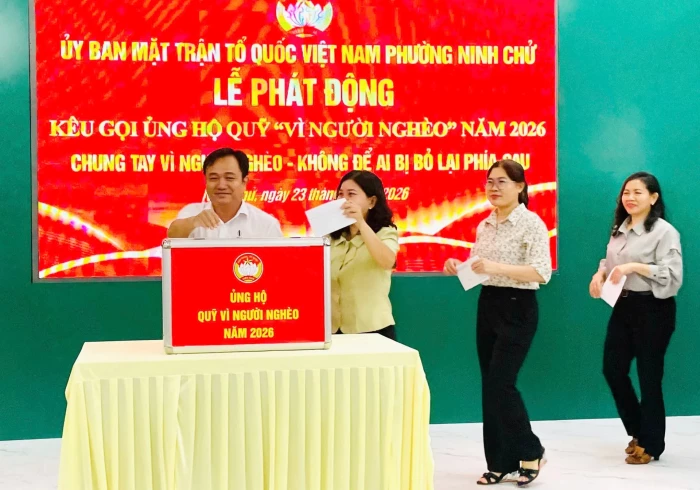 Phường Ninh Chử phát động ủng hộ Quỹ “Vì người nghèo” năm 2026