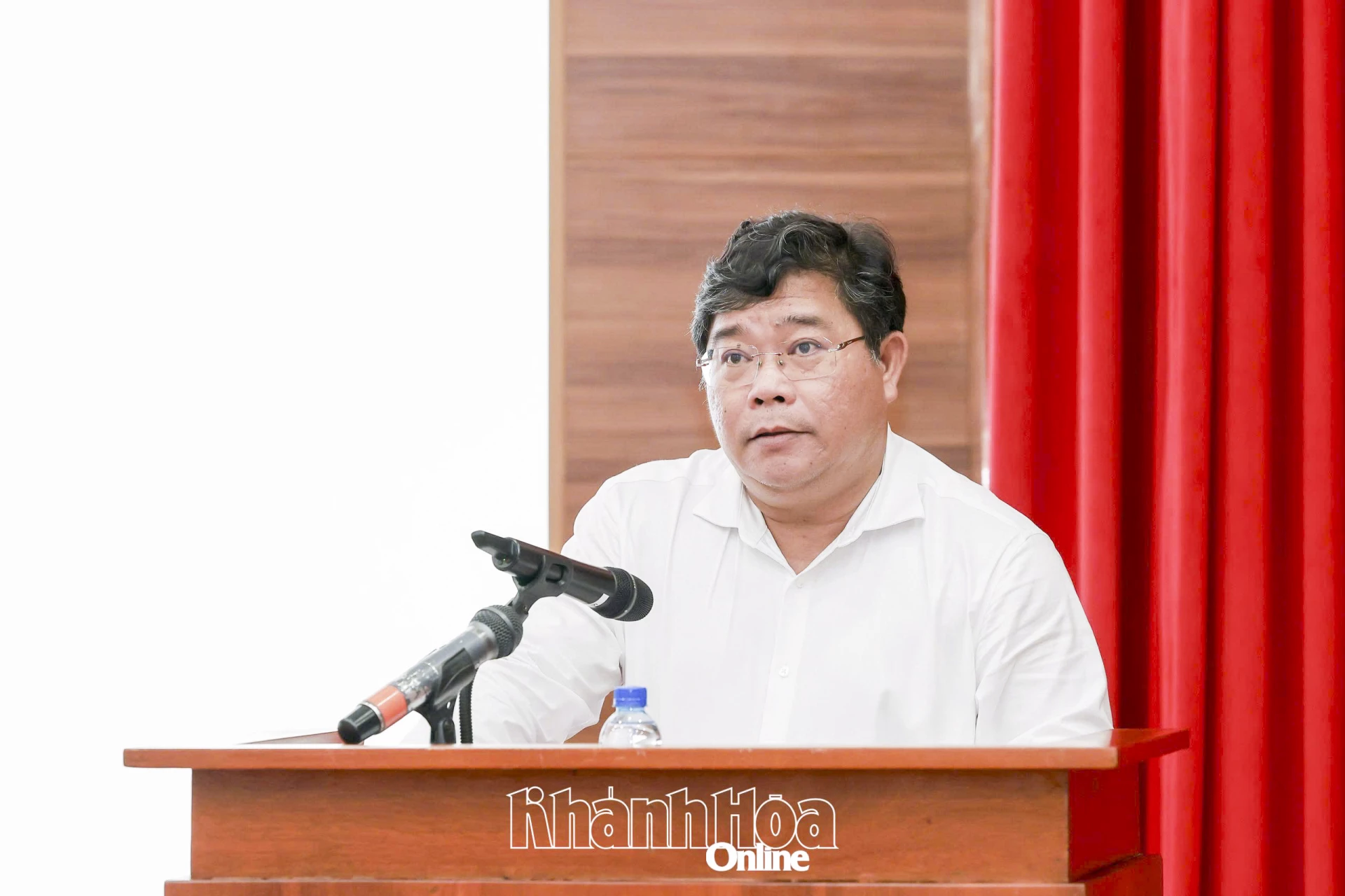 Ông Châu Ngô Anh Nhân - Giám đốc Sở Tài chính phát biểu tại hội nghị.