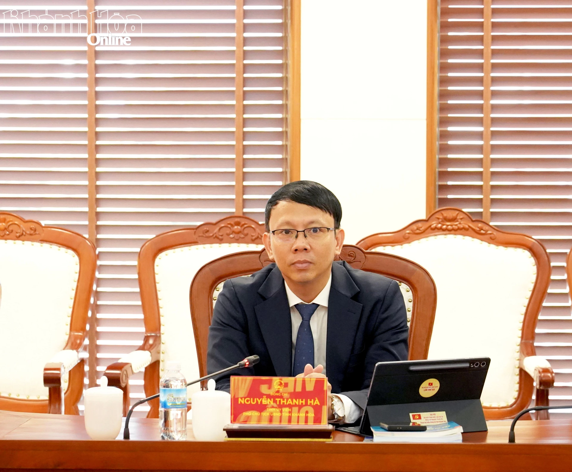 Phó Chủ tịch Nguyễn Thanh Hà phát biểu tại buổi làm việc.