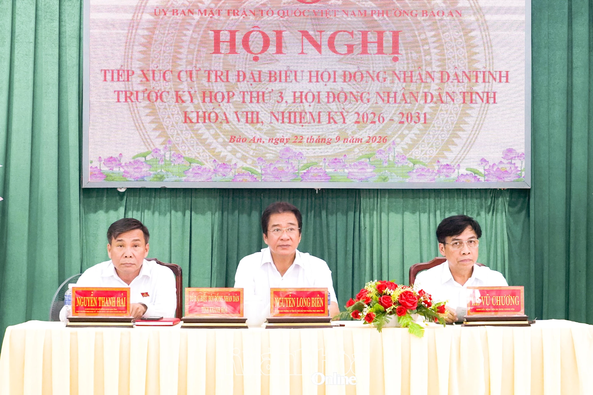Các đại biểu HĐND tỉnh tiếp xúc cử tri phường Bảo An.