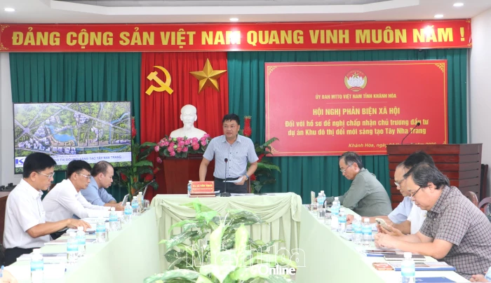 Thực hiện phản biện xã hội đối với dự án Khu đô thị đổi mới sáng tạo Tây Nha Trang