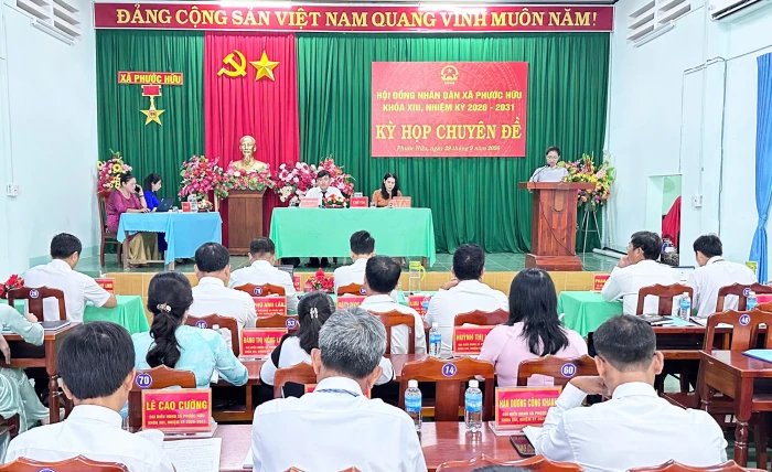 Kỳ họp chuyên đề HĐND xã Phước Hữu khóa XIII