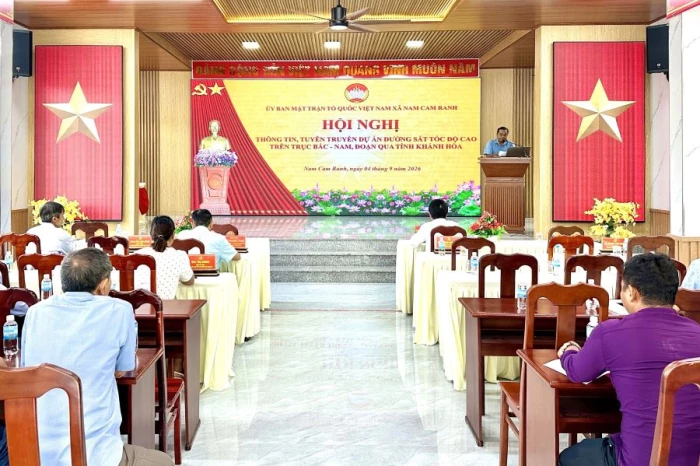 Xã Nam Cam Ranh tuyên truyền Dự án Đường sắt tốc độ cao trên trục Bắc - Nam đoạn qua tỉnh Khánh Hòa