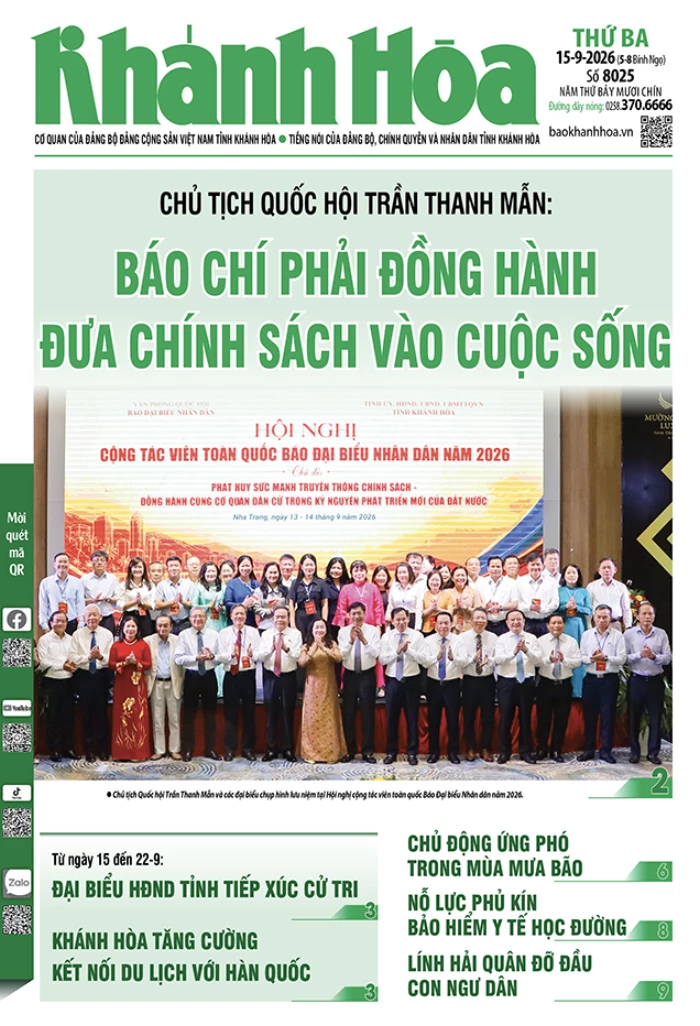 Đọc báo in số 8025 ngày 15/9/2026