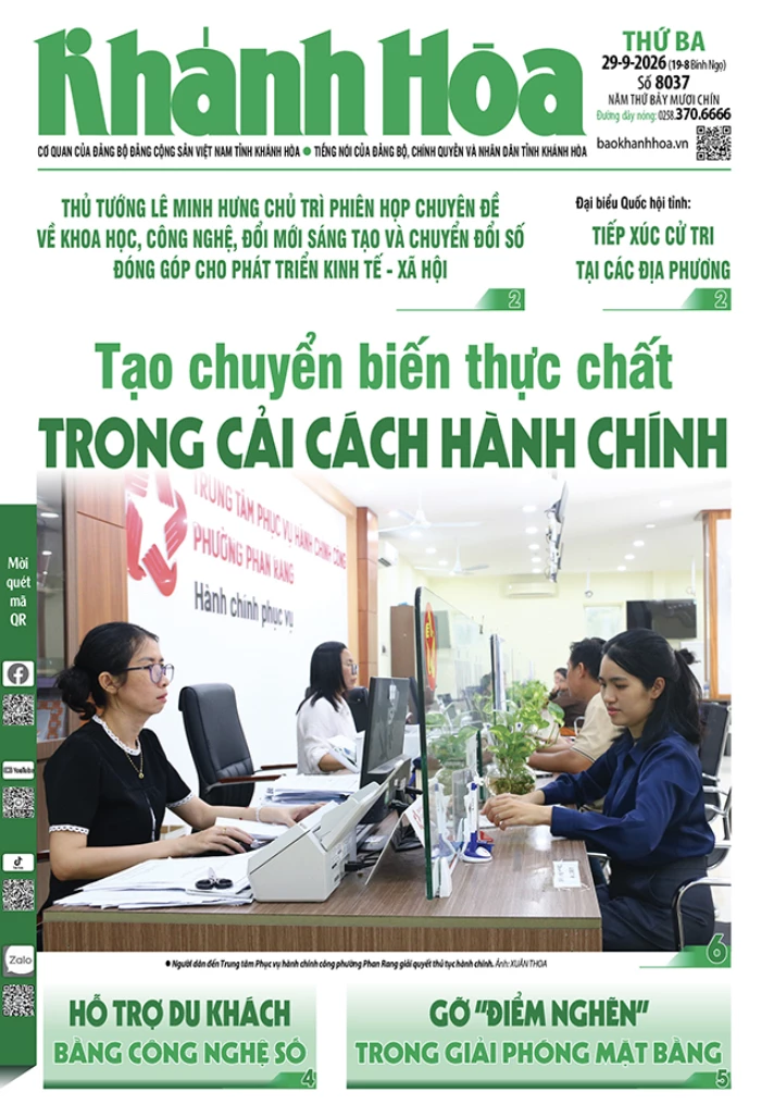 Đọc báo in số 8037 ngày 29/9/2026