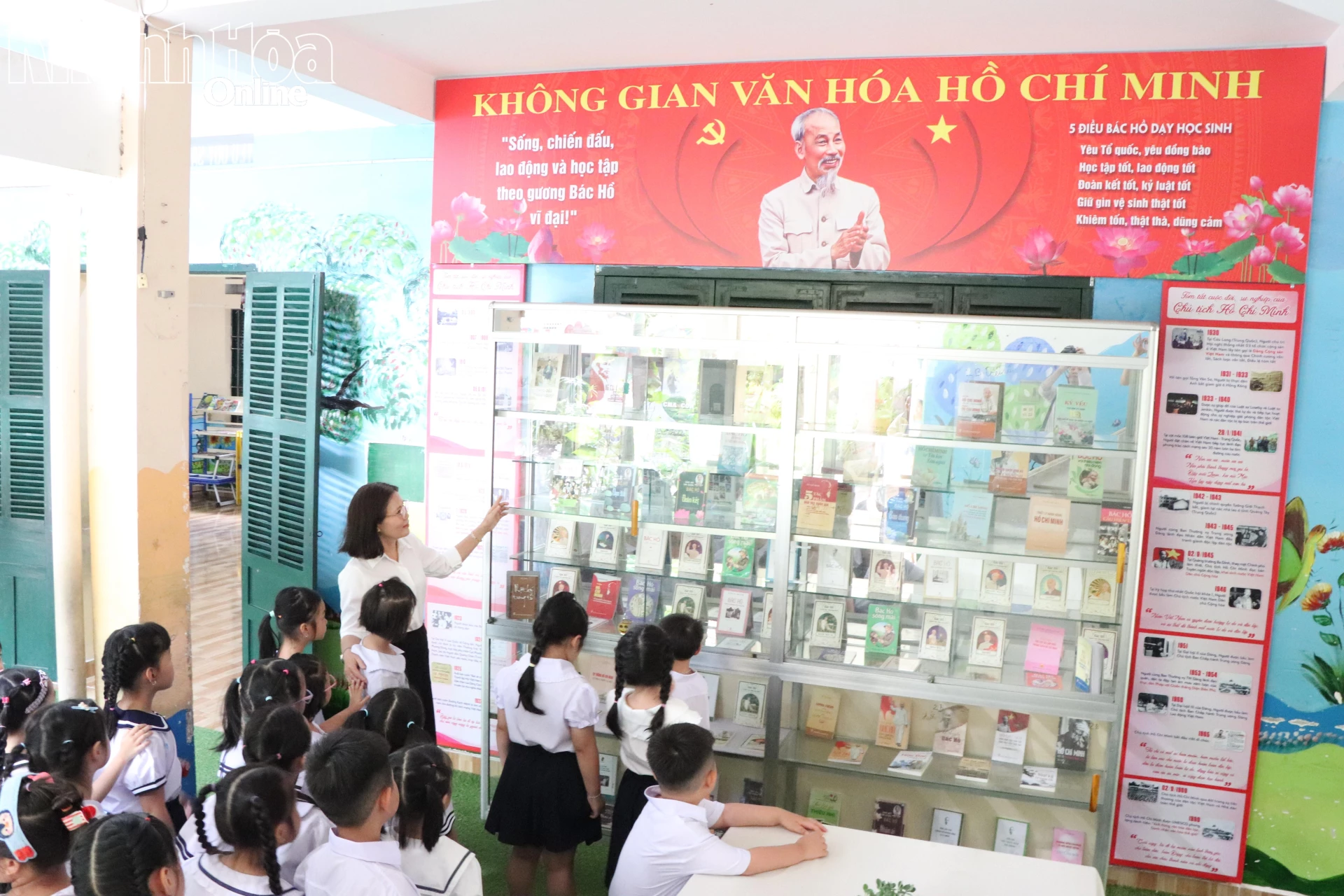 Hoạt động đầu năm của cô và trò Trường Tiểu học Nha Trang - Phân hiệu Tân Lập 2.