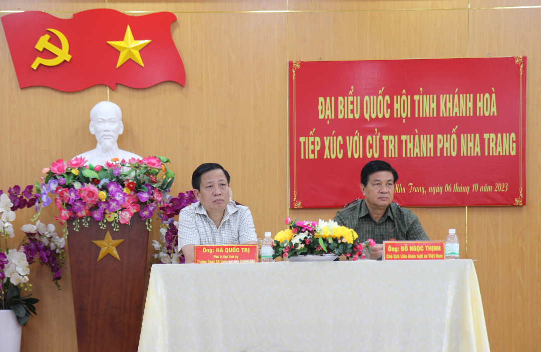 Đại biểu Quốc hội tỉnh Khánh Hòa: Tiếp xúc cử tri 8 xã, phường của TP. Nha Trang