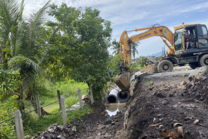 Dự án Khu tái định cư Ngọc Hiệp: Xử lý thoát nước, đảm bảo lối đi cho người dân