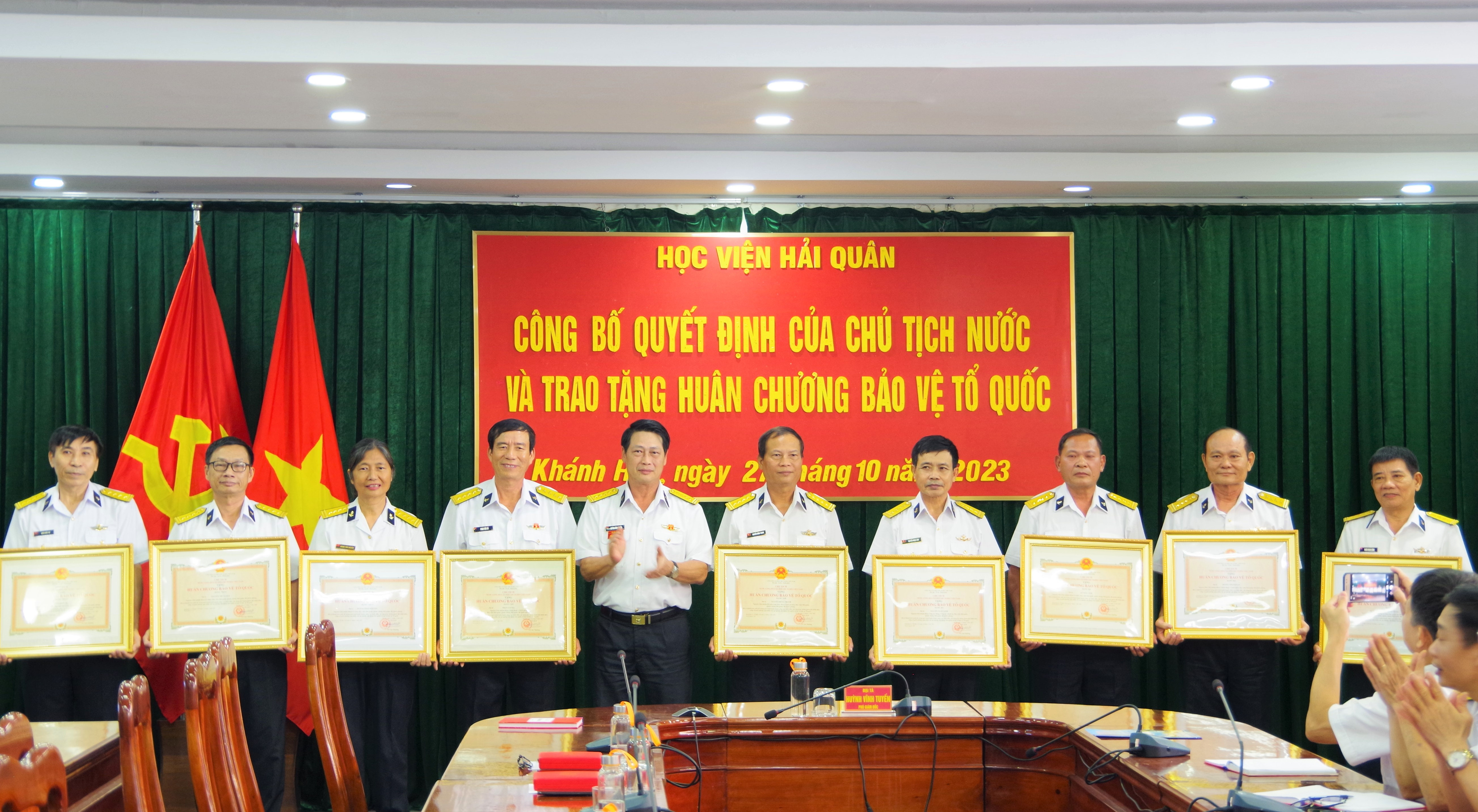Học viện Hải quân: Trao tặng Huân chương Bảo vệ Tổ quốc cho 14 cá nhân