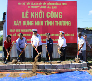 Lữ đoàn 957, Vùng 4 Hải quân:: Khởi công xây nhà tình thương cho hộ nghèo xã Cam Thịnh Tây