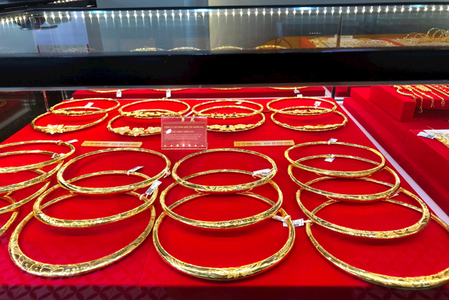 Giá vàng lên mức cao nhất hơn 2 tuần qua