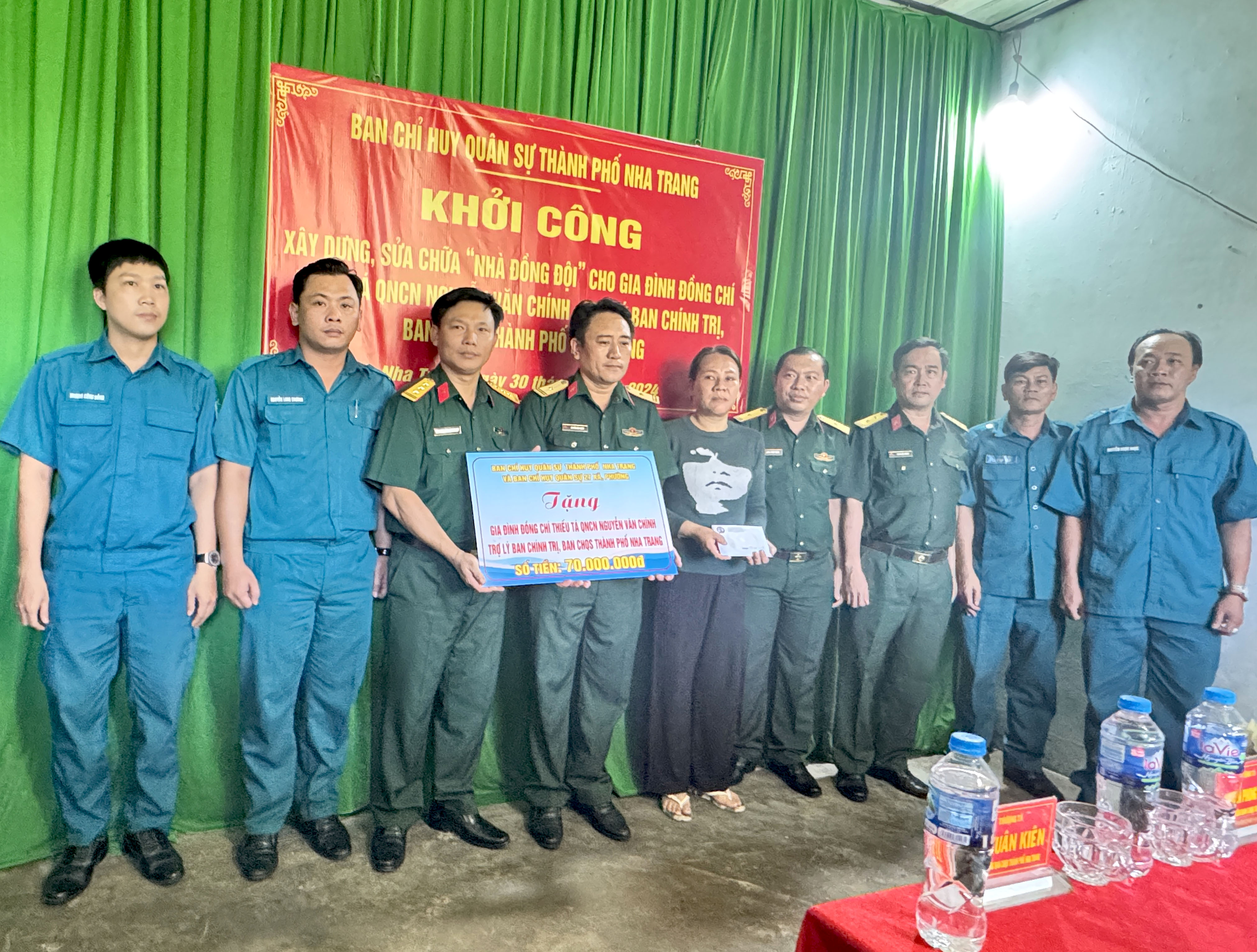 Ban Chỉ huy quân sự TP. Nha Trang: Khởi công xây dựng, sửa chữa “Nhà đồng đội” tại phường Phước Long