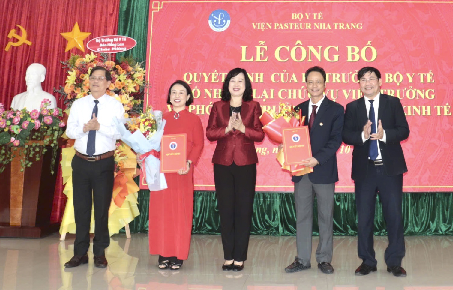 Bộ Y tế: Trao quyết định bổ nhiệm cán bộ lãnh đạo Viện Pasteur Nha Trang