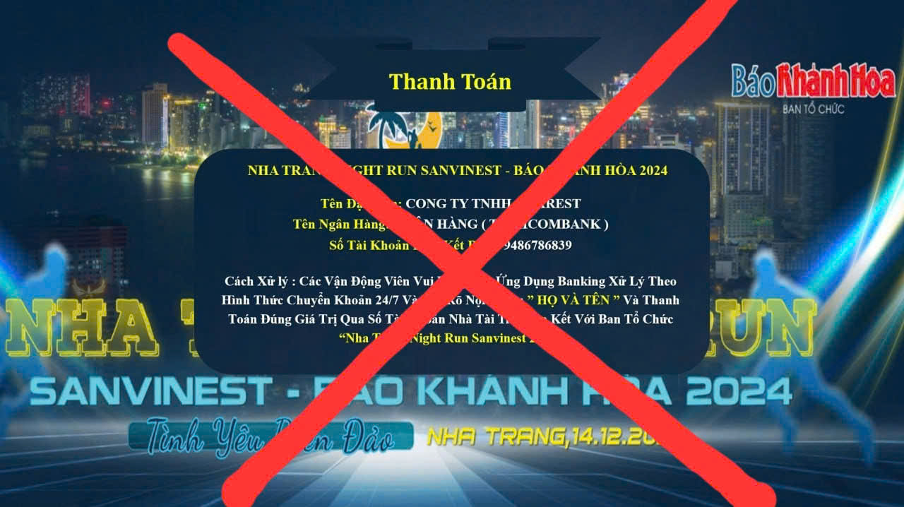 Cảnh báo giả danh Ban tổ chức Nha Trang Night Run Sanvinest - Báo Khánh Hòa 2024