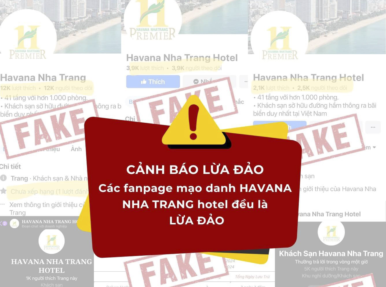 Cảnh giác với các fanpage giả mạo khách sạn chiếm đoạt tiền cọc của khách