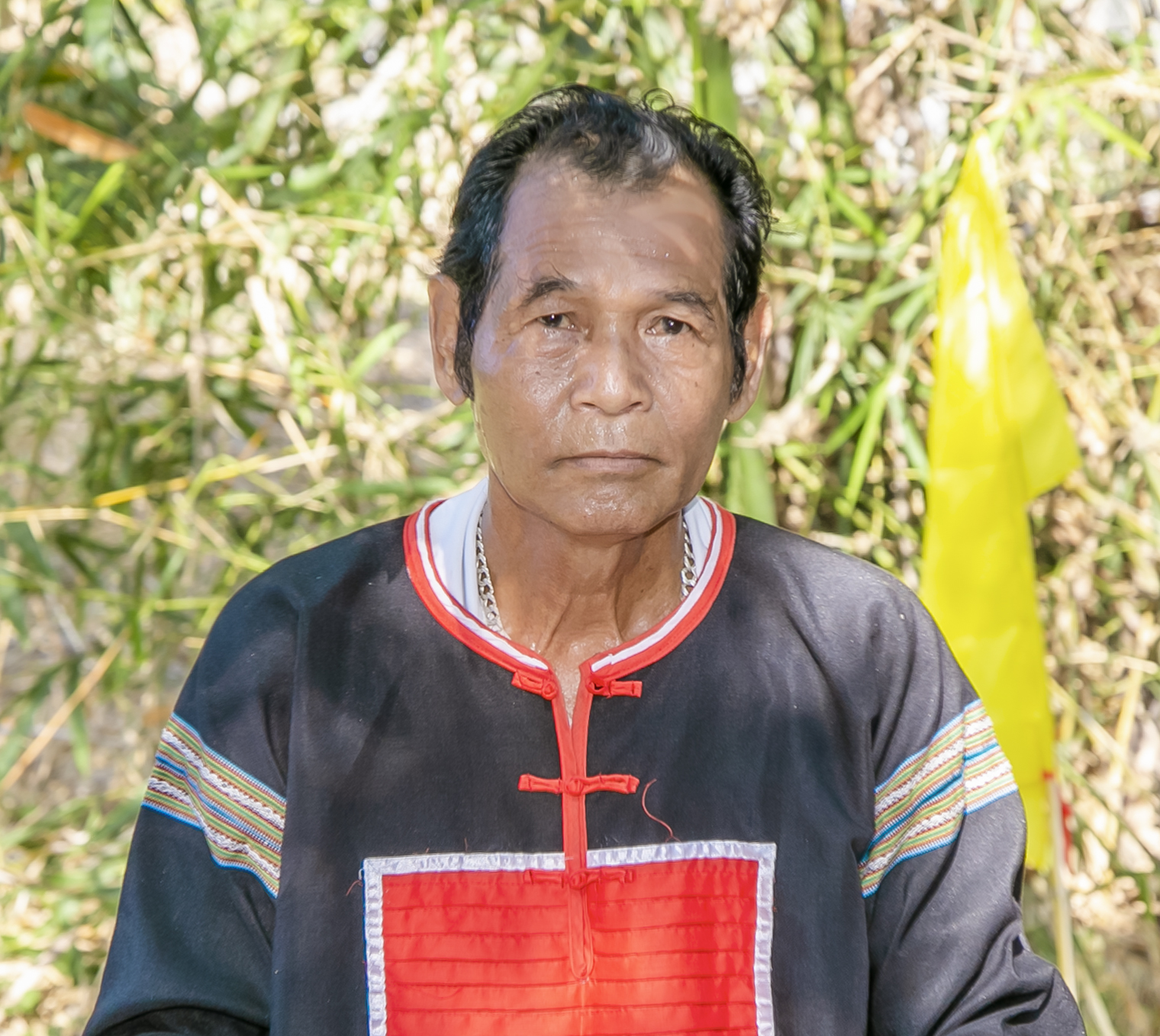 Ông Y Prốk - Già làng người Ê đê ở thôn Buôn Đung, xã Ninh Tây, thị xã Ninh Hòa.