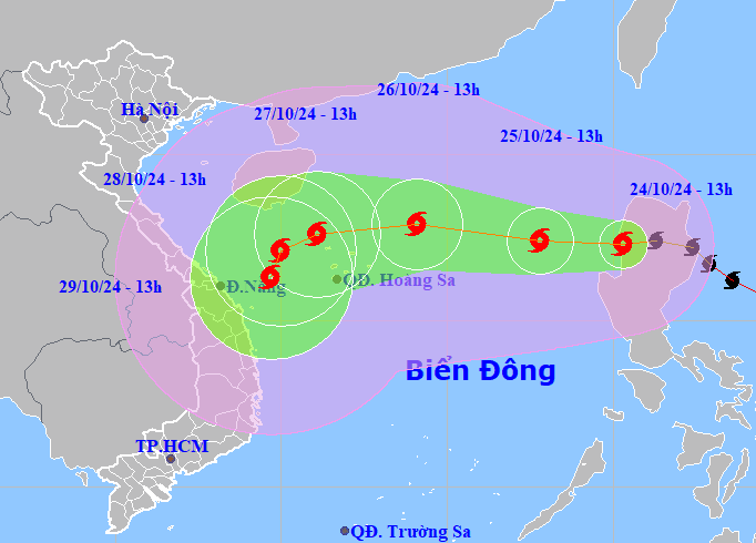 Dự báo gió mạnh, sóng lớn và mưa dông trên biển