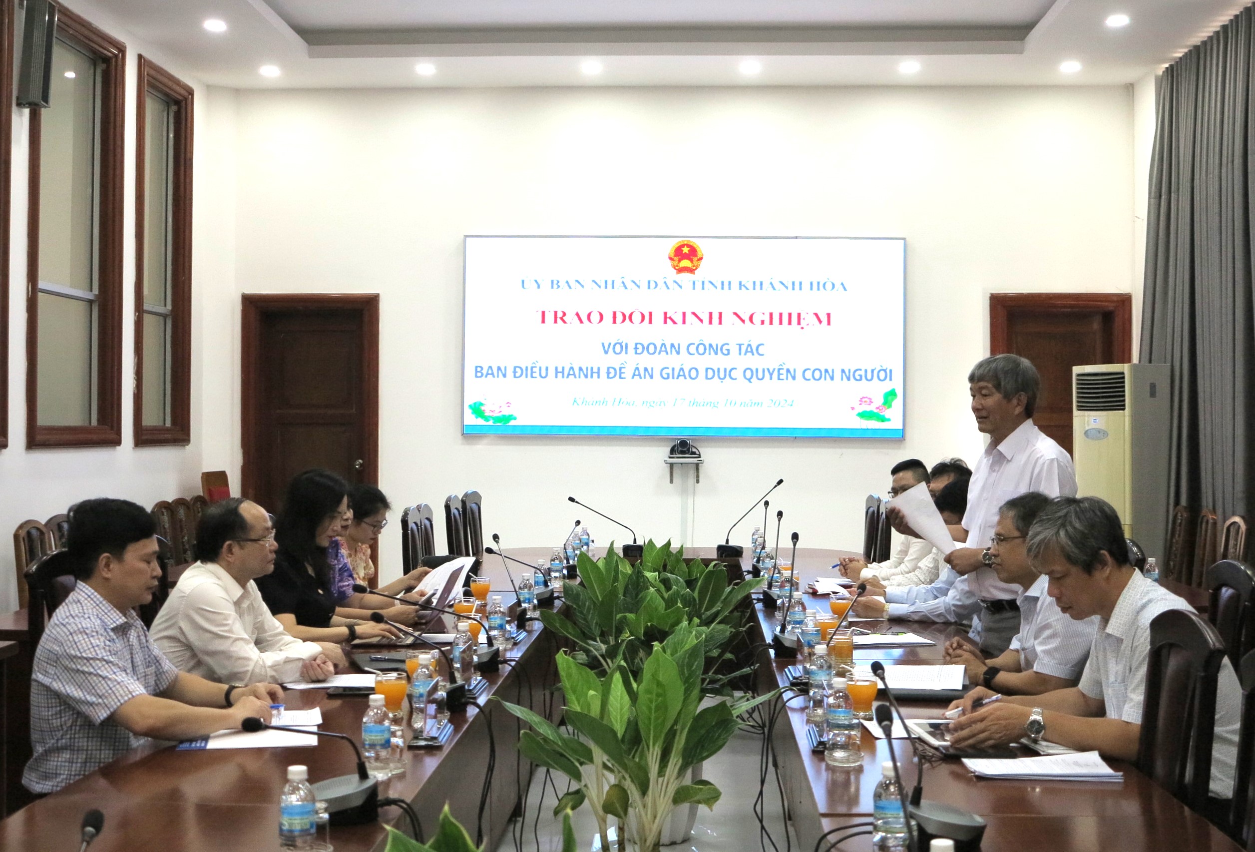 Lãnh đạo tỉnh làm việc với đoàn công tác của Ban Điều hành Đề án Giáo dục quyền con người