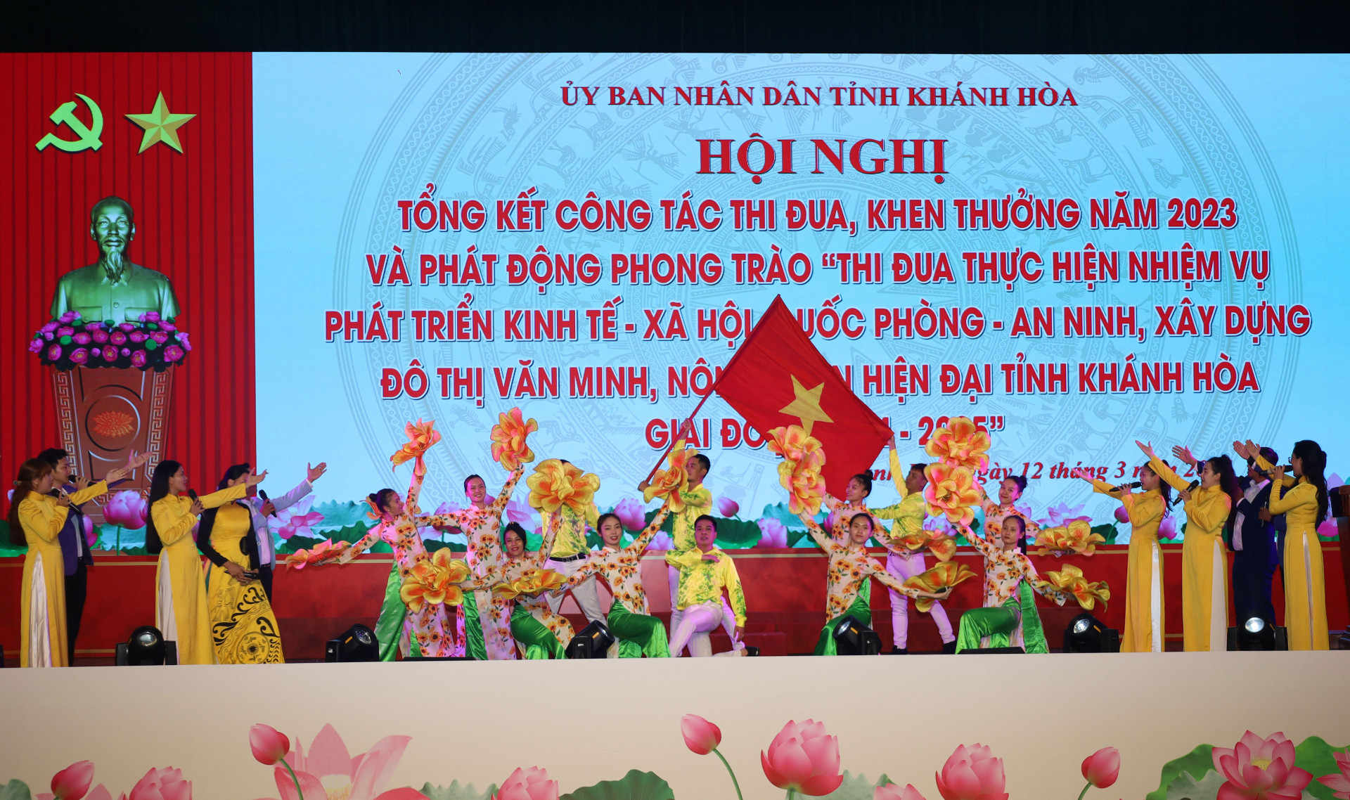 Tiết mục văn nghệ tại hội nghị tổng kết công tác thi đua, khen thưởng năm 2023 và phát động phong trào thi đua giai đoạn 2024-2025, tháng 3-2024. 