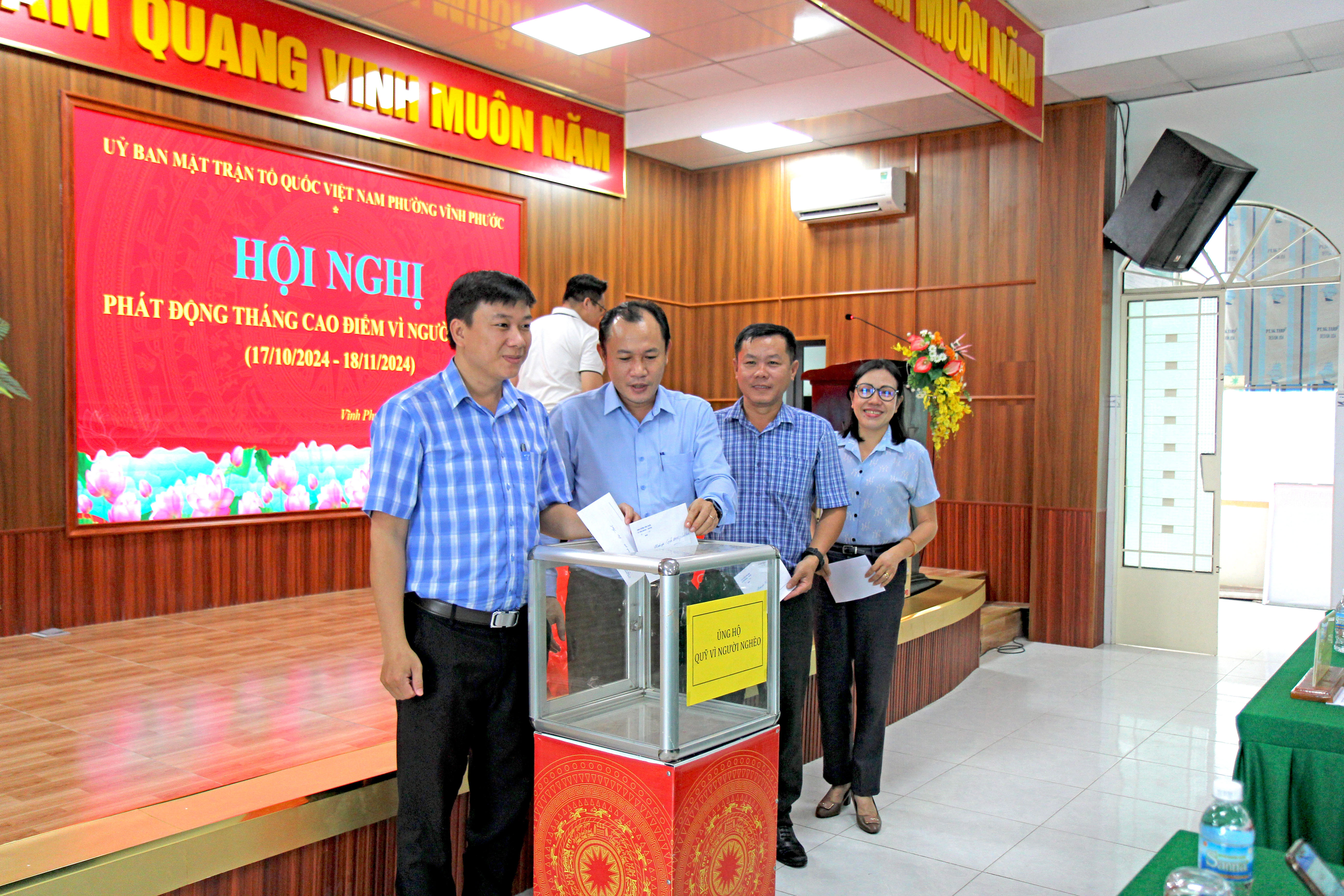 UBMTTQ Việt Nam phường Vĩnh Phước vận động hơn 62 triệu đồng ủng hộ quỹ Vì người nghèo