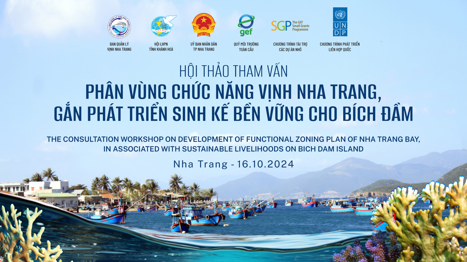 Báo Khánh Hòa sẽ livestream Hội thảo tham vấn “Phân vùng chức năng vịnh Nha Trang, gắn phát triển sinh kế bền vững cho Bích Đầm”