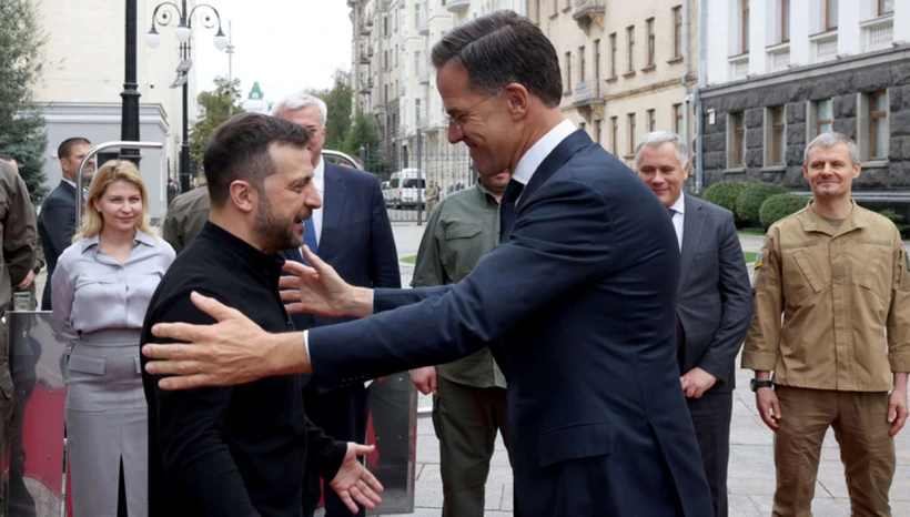 Tổng thư ký NATO Mark Rutte và Tổng thống Zelensky. (Ảnh: NATO)
