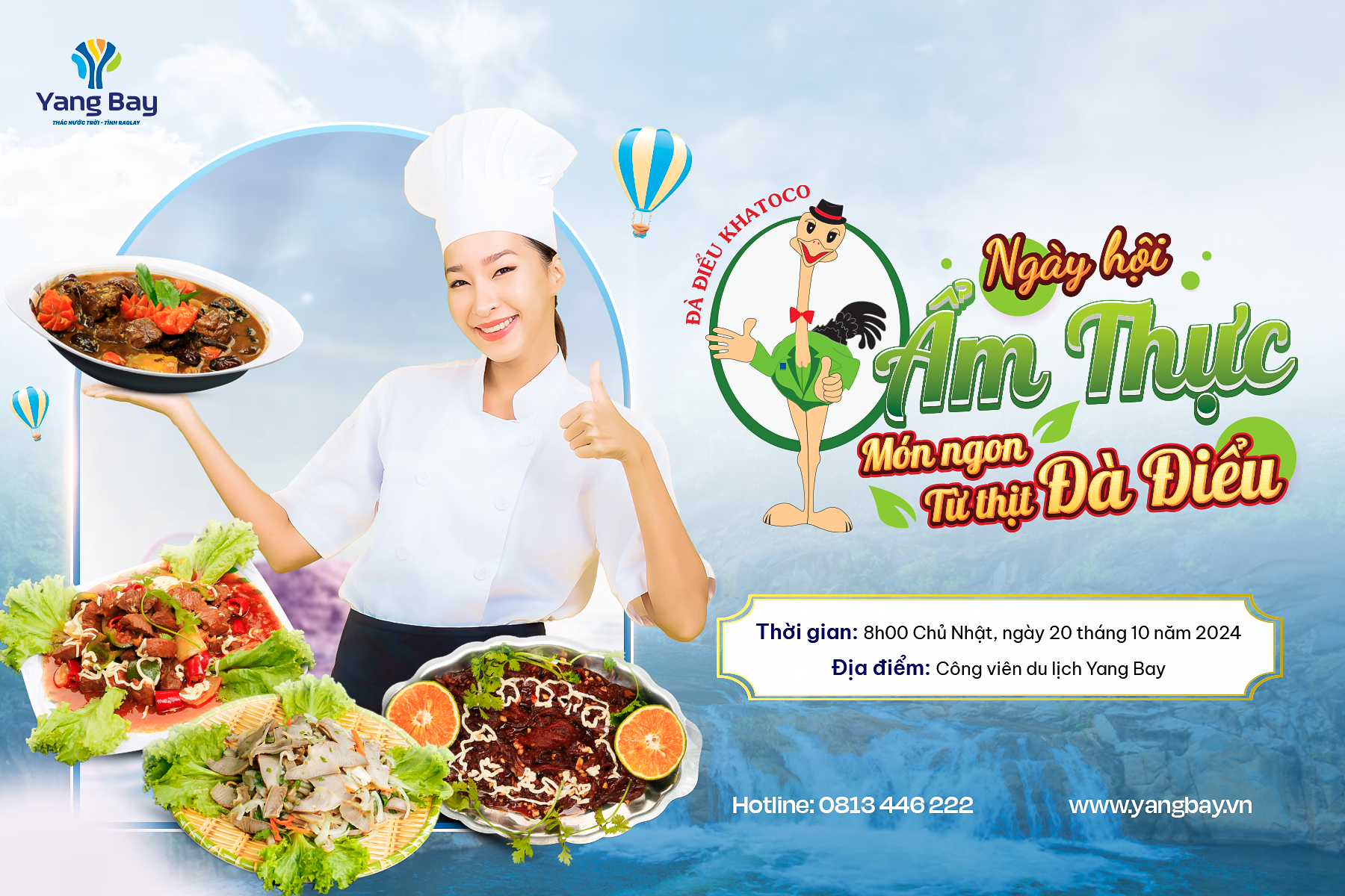 Lên Yang Bay trải nghiệm lễ hội ẩm thực từ đà điểu 