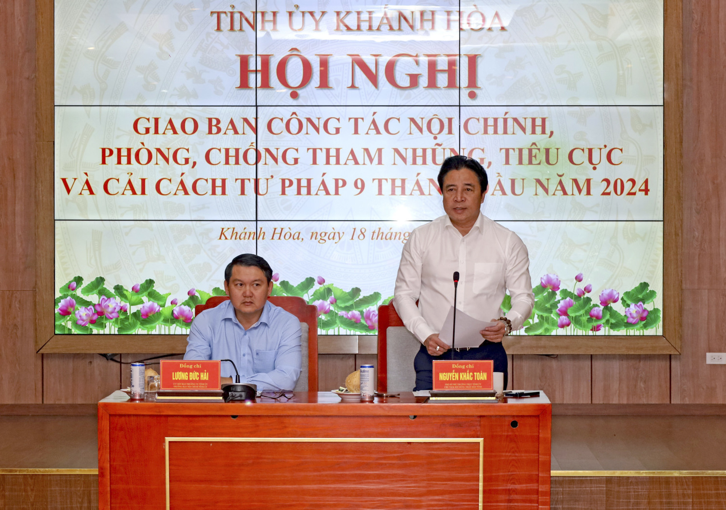 Thường trực Tỉnh ủy Khánh Hòa: Giao ban công tác nội chính, phòng, chống tham nhũng, tiêu cực và cải cách tư pháp tỉnh 9 tháng năm 2024