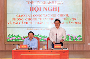 VIDEO: Hội nghị giao ban công tác nội chính, phòng, chống tham nhũng, tiêu cực và cải cách tư pháp tỉnh 9 tháng năm 2024