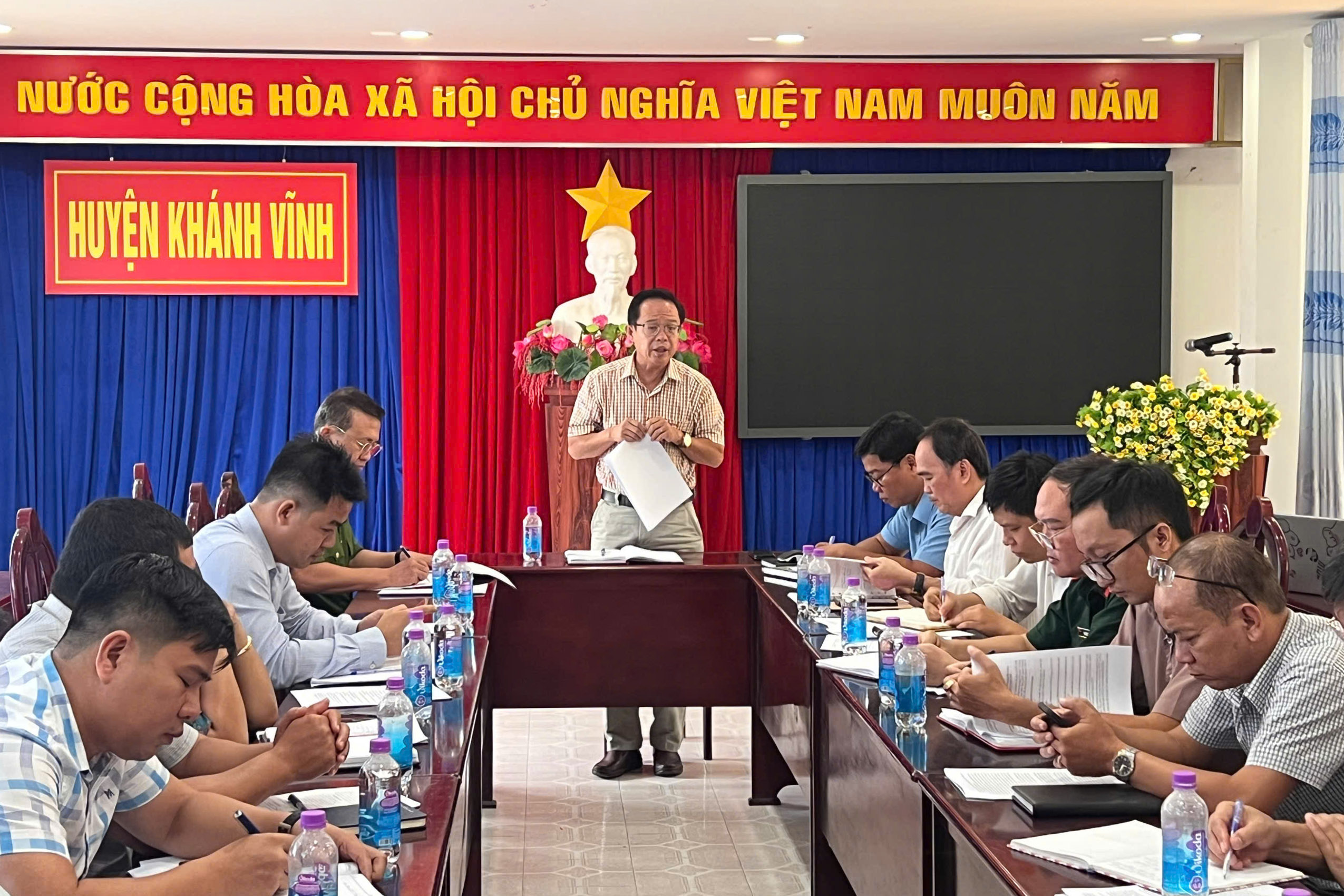 Huyện Khánh Vĩnh sơ kết công tác đảm bảo trật tự an toàn giao thông 9 tháng