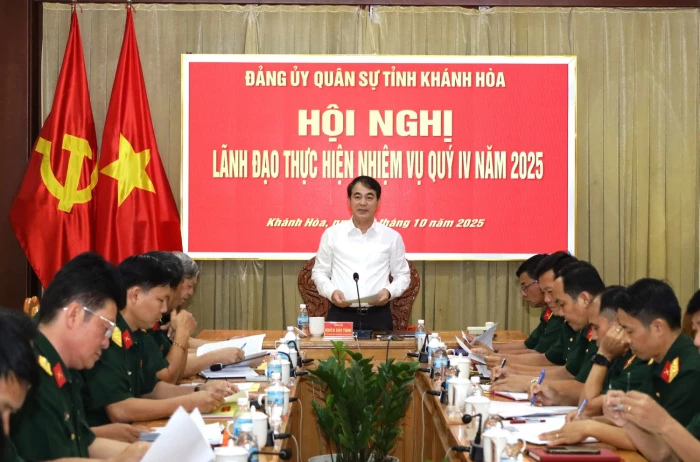 Đảng ủy Quân sự tỉnh Khánh Hòa ra nghị quyết lãnh đạo thực hiện nhiệm vụ quý IV-2025