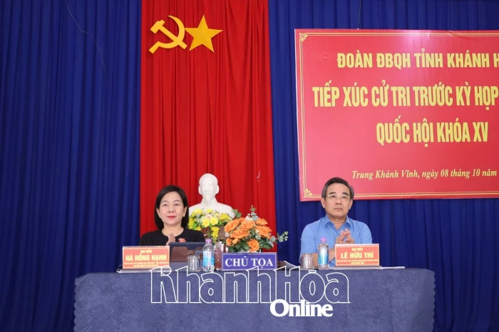 Đại biểu Quốc hội tỉnh Khánh Hòa tiếp xúc cử tri các địa phương