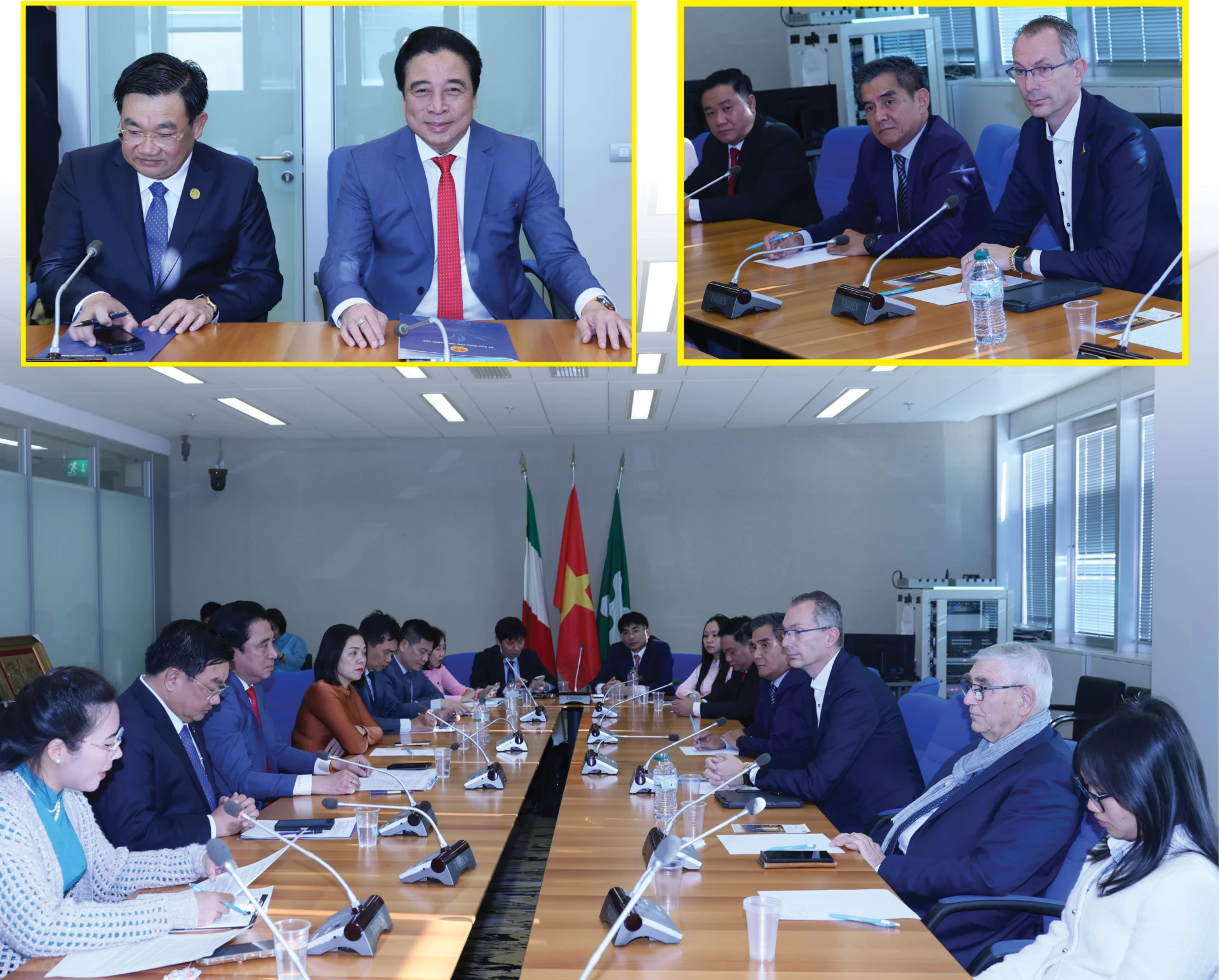 Toàn cảnh buổi làm việc chính quyền vùng Lombardy, Phòng Thương mại Italia - Việt Nam.
