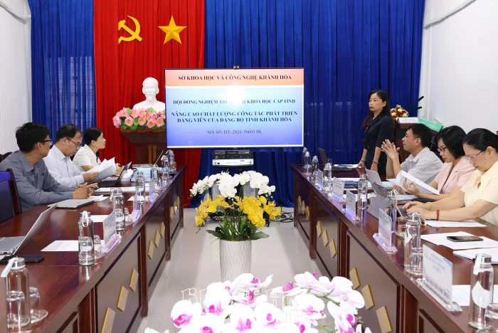 Nghiệm thu Đề tài “Nâng cao chất lượng công tác phát triển đảng viên của Đảng bộ tỉnh Khánh Hòa”