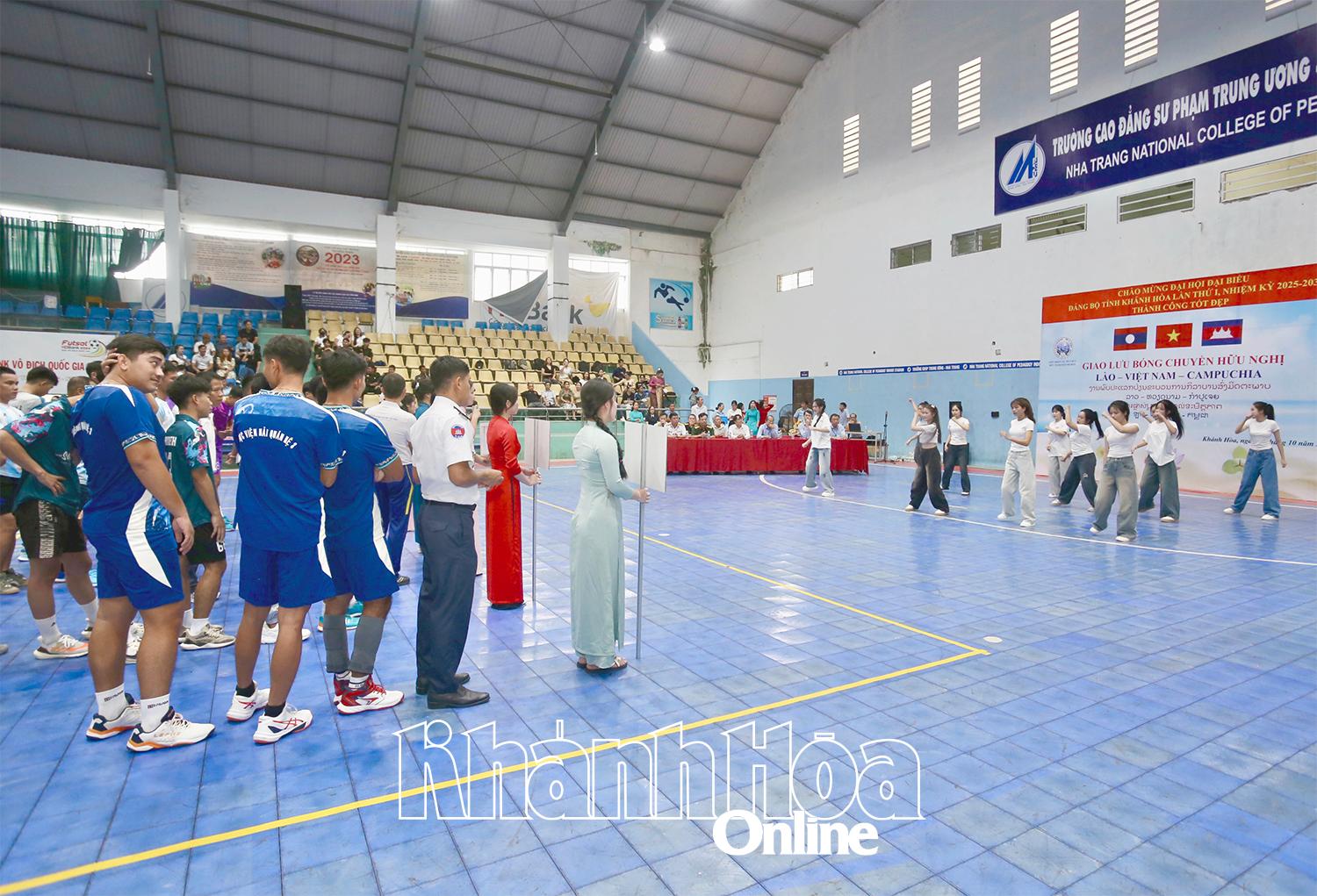 Opening ceremony of Laos - Vietnam - Cambodia friendly volleyball tournament 

