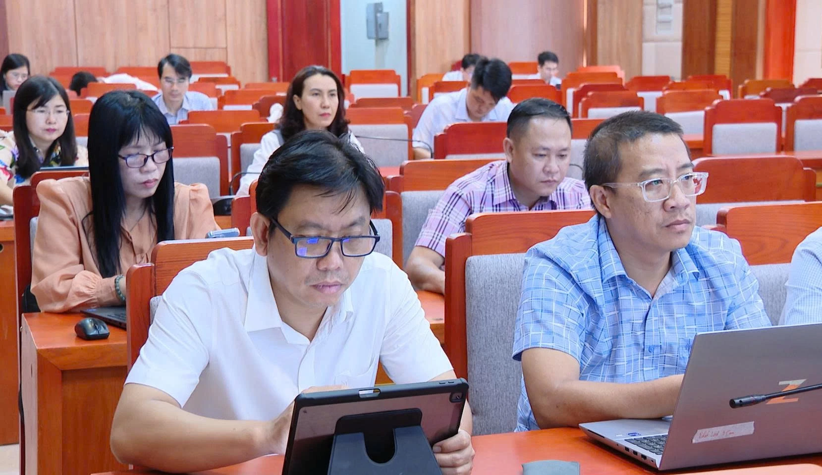 Cán bộ tham gia tập huấn tại điểm cầu Khánh Hòa