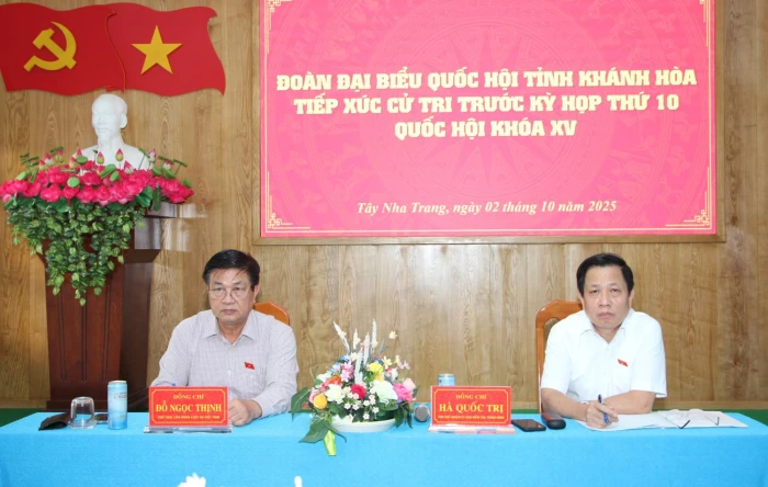 Đại biểu Quốc hội tỉnh Khánh Hòa tiếp xúc cử tri phường Tây Nha Trang