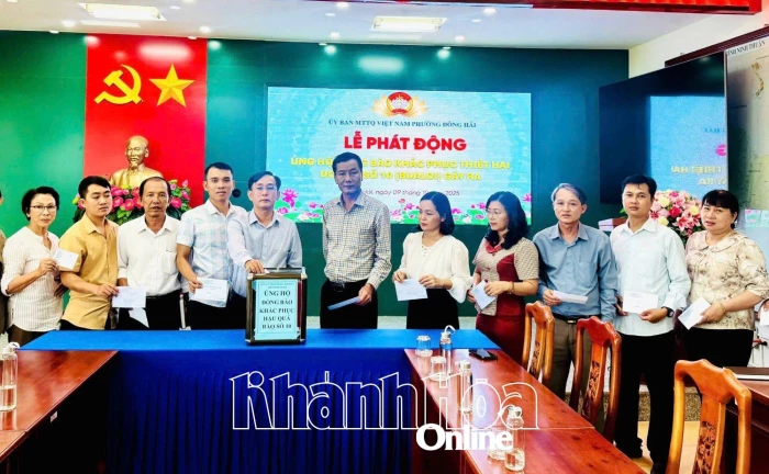 Phường Đông Hải ủng hộ gần 57 triệu đồng hỗ trợ đồng bào khắc phục thiệt hại do cơn bão số 10